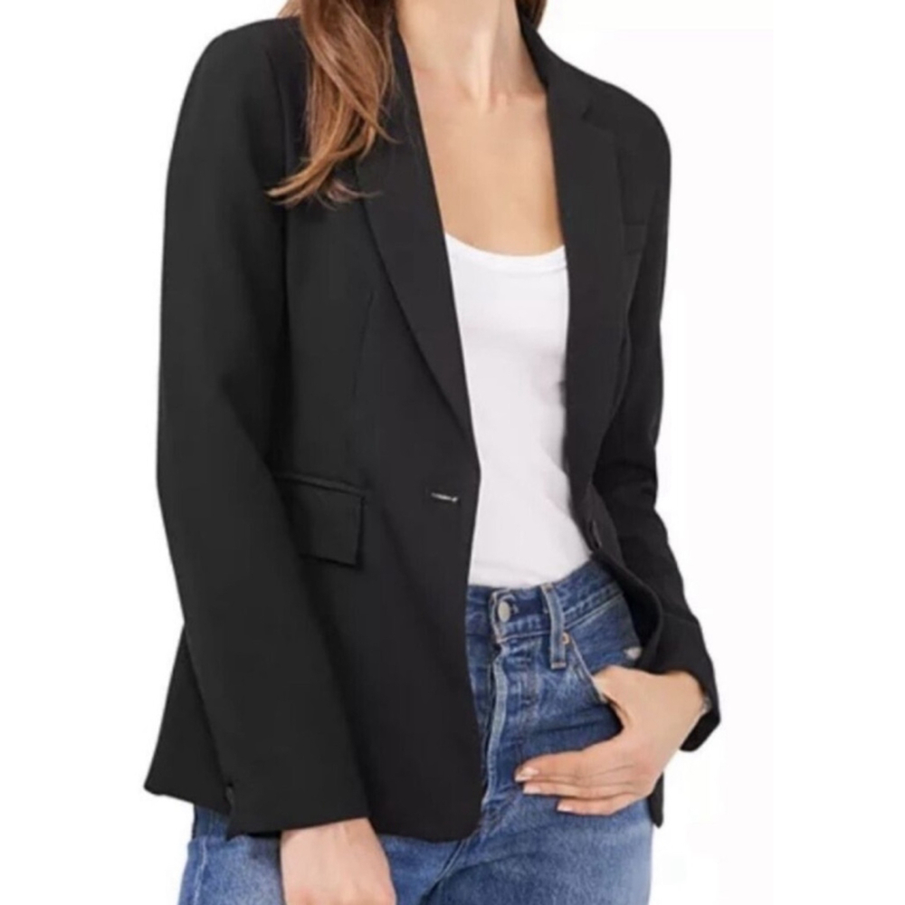 Women's 1.STATE Classic Black One Button Blazer Size 10
